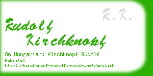 rudolf kirchknopf business card